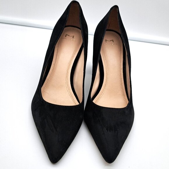 Marc Fisher LTD Womens MLZALA Black Suede Block Pumps Heels Shoes - Size 7.5 - Picture 4 of 14